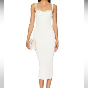 New Midi NBD Bone Grey Dress